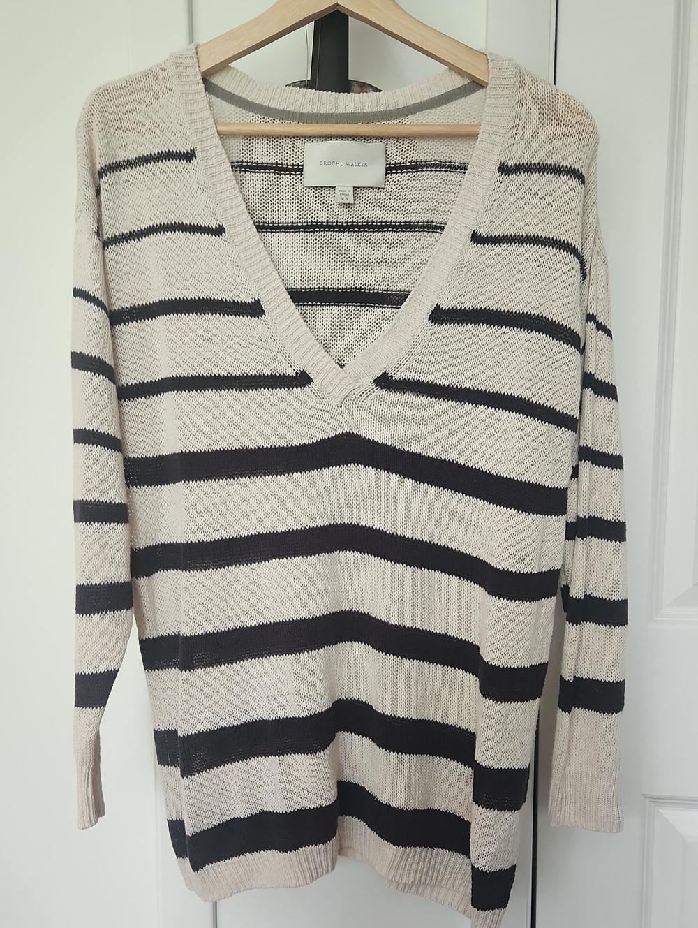 Linen And Cotton Stripped Sweater